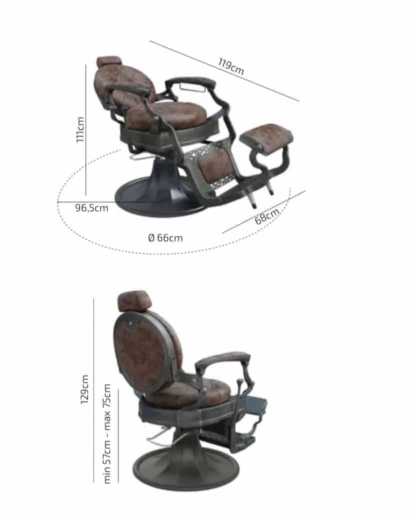 Mirplay Barberstoel CLINT BR - Sfeerbeeld 3 Vakkappers