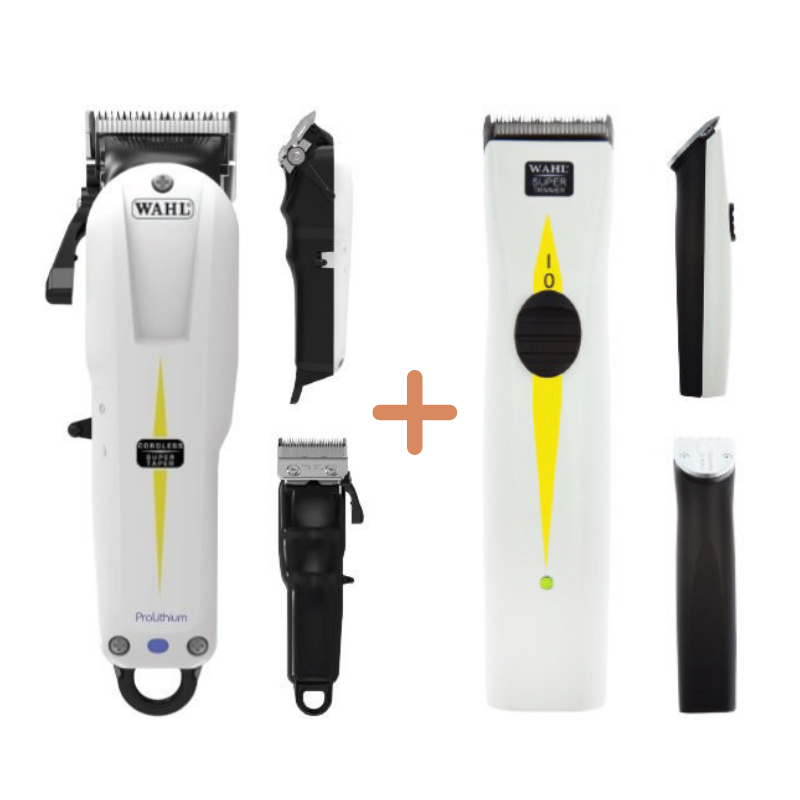 Wahl Combipack Cordless Super Taper + Super Trimmer - Angled view