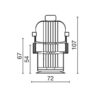 Salon Ambience Barberstoel EXECUTIF - Afmetingen (1) Vakkappers
