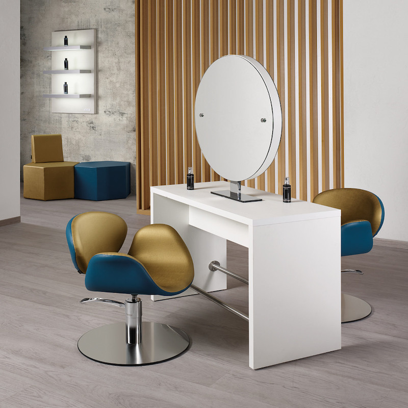 Salon Ambience Kappersstoel AMBER - Sfeerbeeld Vakkappers