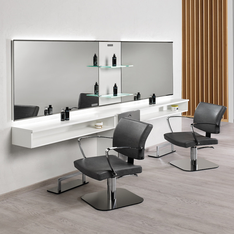 Salon Ambience Kappersstoel HANNAH - Sfeerbeeld Vakkappers