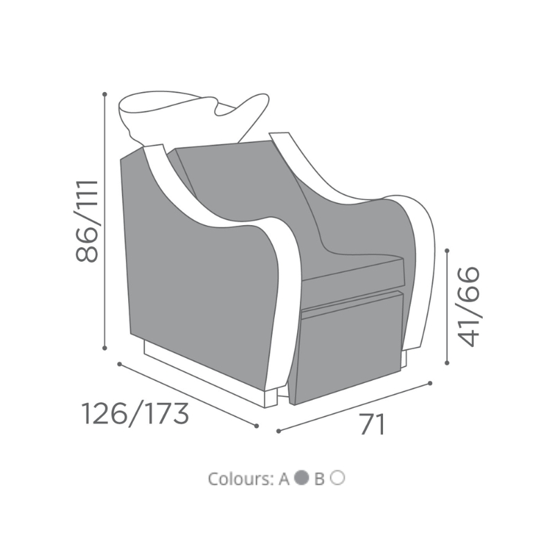 Salon Ambience Wasunit GRAVITY - Afmetingen Vakkappers