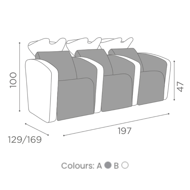Salon Ambience Wasunit SUBLIME - Afmetingen (3) Vakkappers