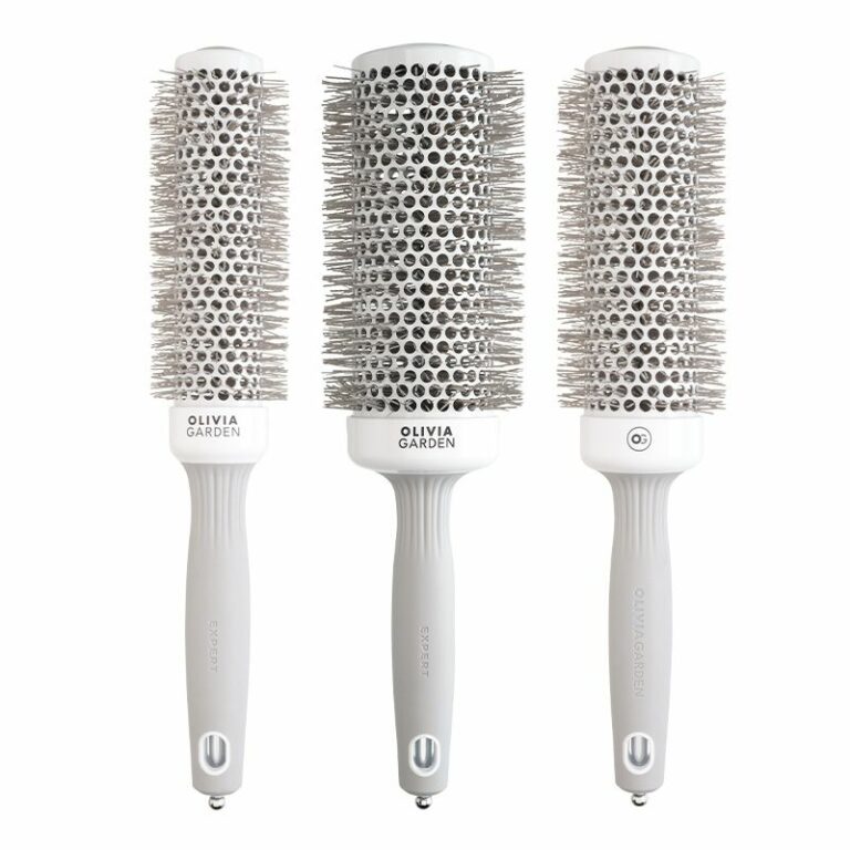 Olivia Garden Expert Blowout Speed Wavy Föhnbrostel Wit-Grijs - Hero - Vakkappers