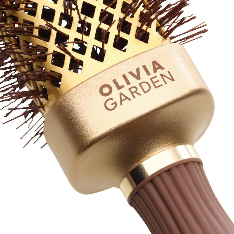 Olivia Garden Expert Blowout Straight Wavy Fohnborstel Goud-Bruin - In Sfeerbeeld 2 - Vakkappers