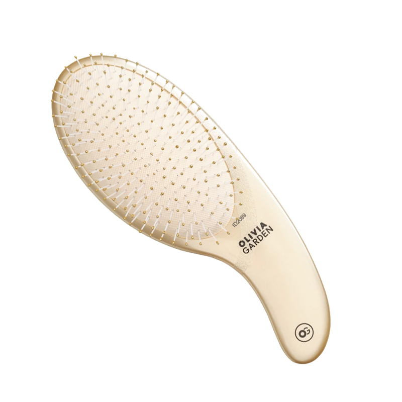 Olivia Garden Expert Care Curve Nylon Borstel - Goud - Vakkappers