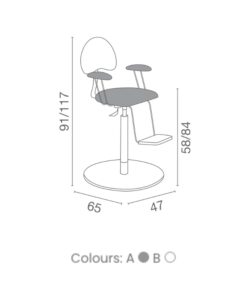 Luca Rossini Kappersfiets PICCOLO - Afmetingen Vakkappers