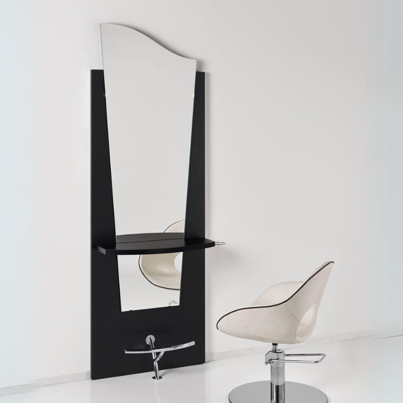 Luca Rossini Kaptafels & Wandmeubels VENEZIA Zwart - Sfeerbeeld Vakkappers