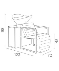 Luca Rossini Wasunit ALBA - Afmetingen 2 Vakkappers