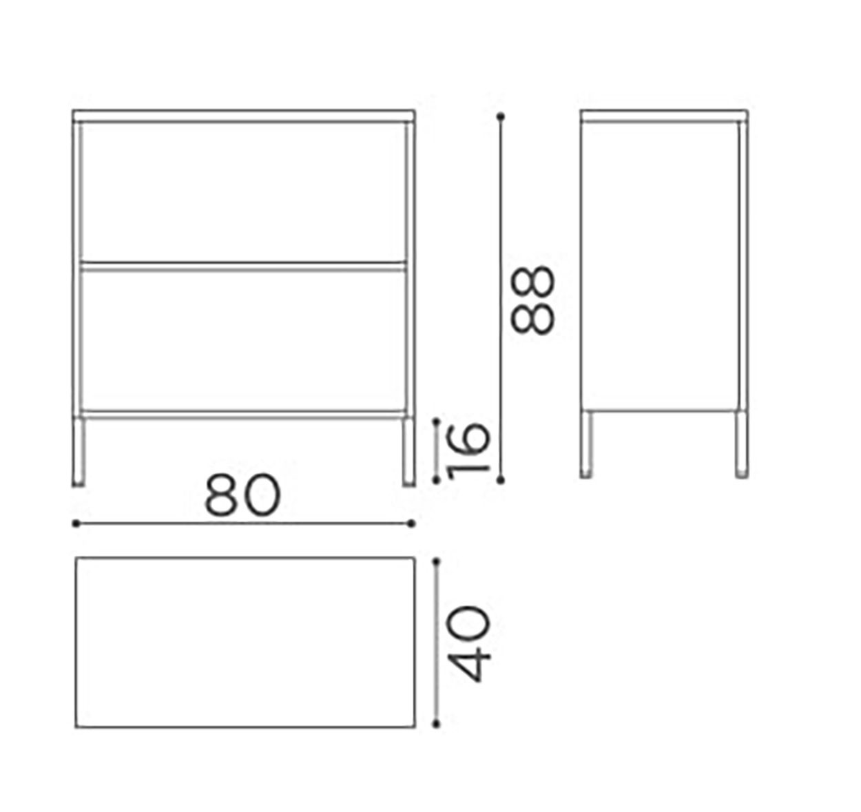 Salon Ambience Balie & Receptiemeubel INFINITY - Afmetingen 3 Vakkappers
