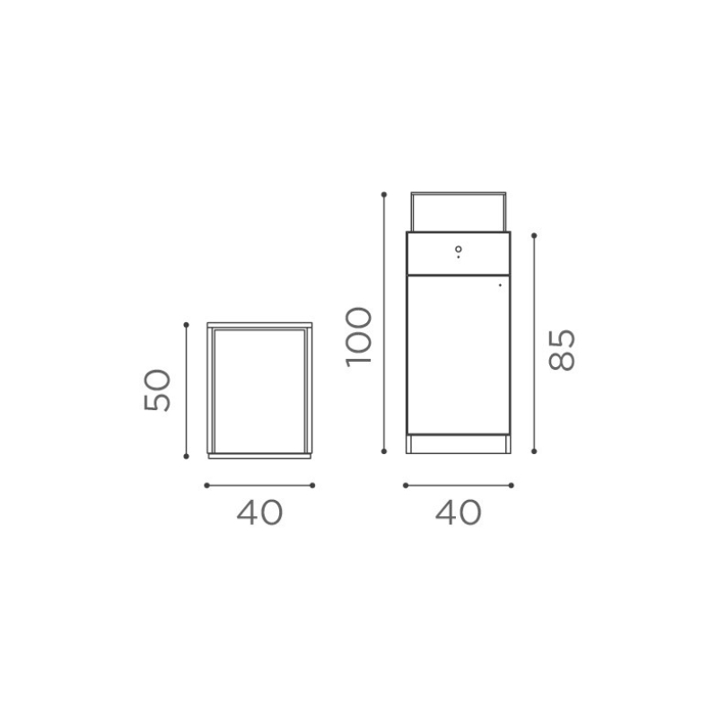 Salon Ambience Balie & Receptiemeubel ROMANCE - Afmetingen 2 Vakkappers
