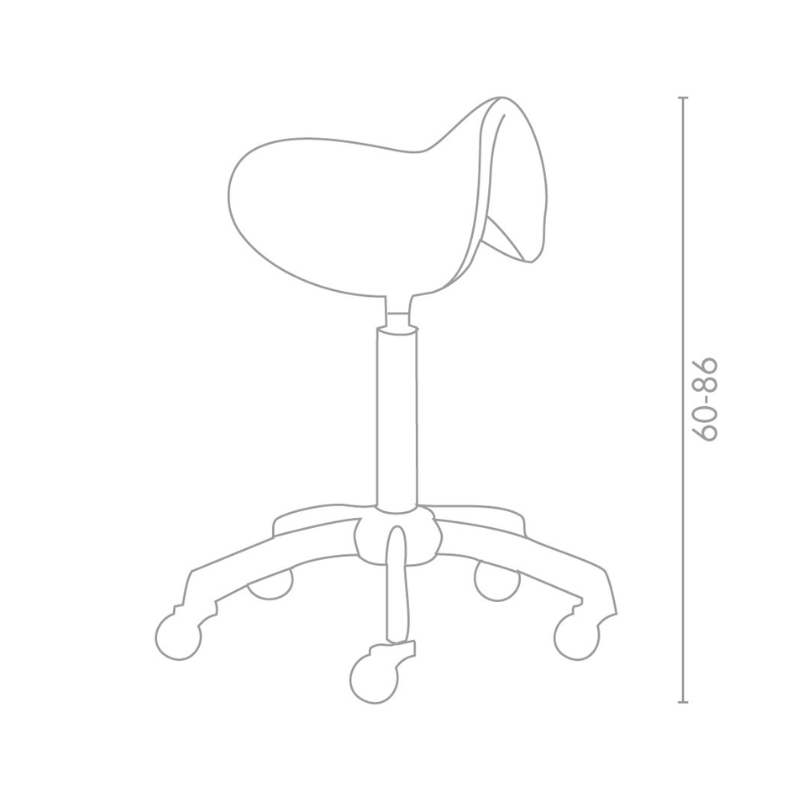 Salon Ambience Kappersfiets MUSTANG - Afmetingen Vakkappers