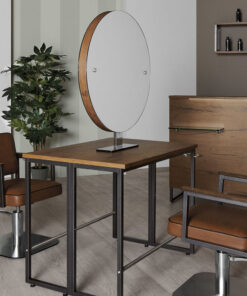 Salon Ambience Kaptafel LONDON Eiland Rond 2 zits - Hero Vakkappers