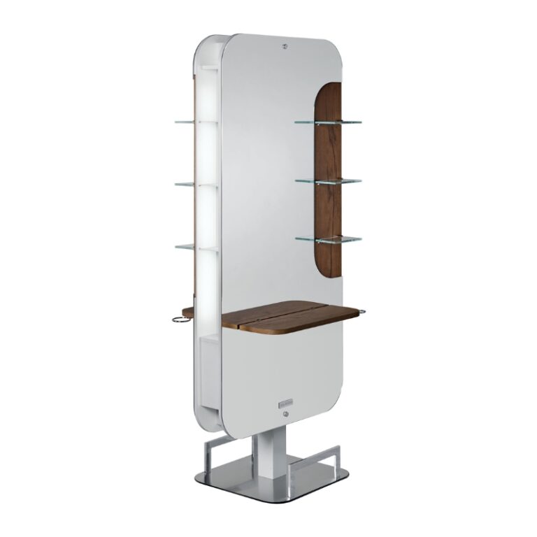 Salon Ambience Kaptafel NEW YORK Eiland (hout) - Sfeerbeeld Vakkappers