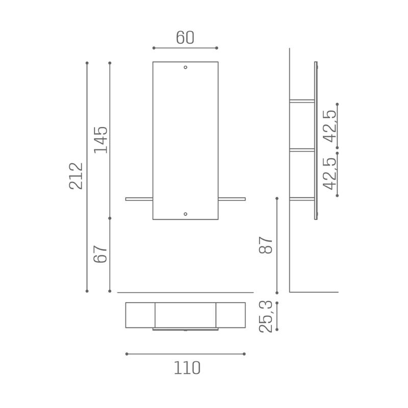 Salon Ambience Kaptafel OXFORD - Afmetingen Vakkappers