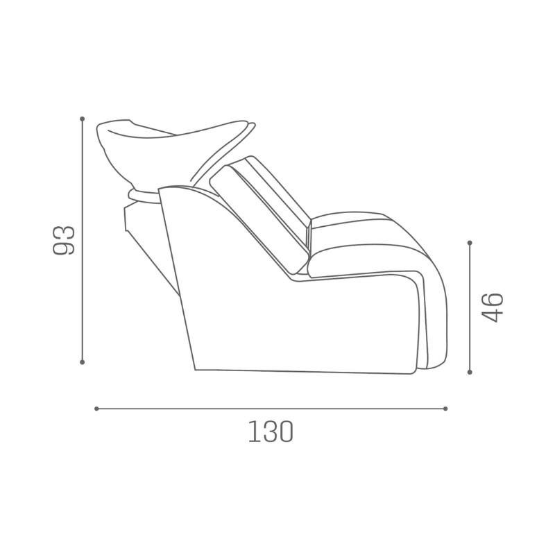 Salon Ambience Wasunit Paradise - Afmetingen 3 Vakkappers