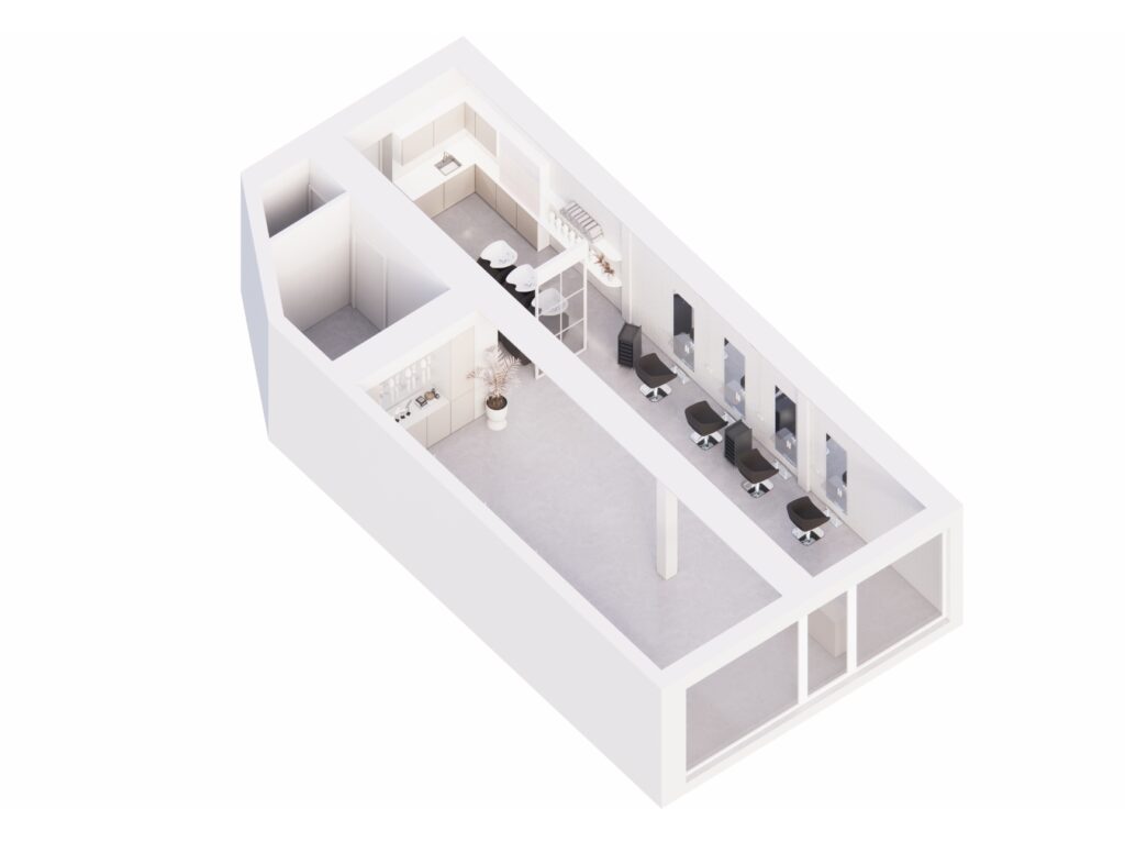 Isometrie Salon Spiegelbeeld - Vakkappers