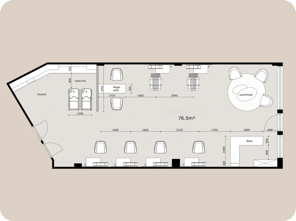 Plattegrond Curl & Class - Hero Vakkappers