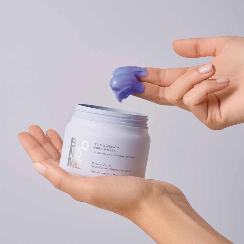Schwarzkopf Blond Me Bond Repair Purple Mask - In Sfeerbeeld - Vakkappers